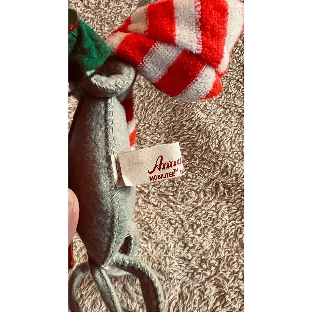Annalee Doll Christmas Mouse Sledding 1965